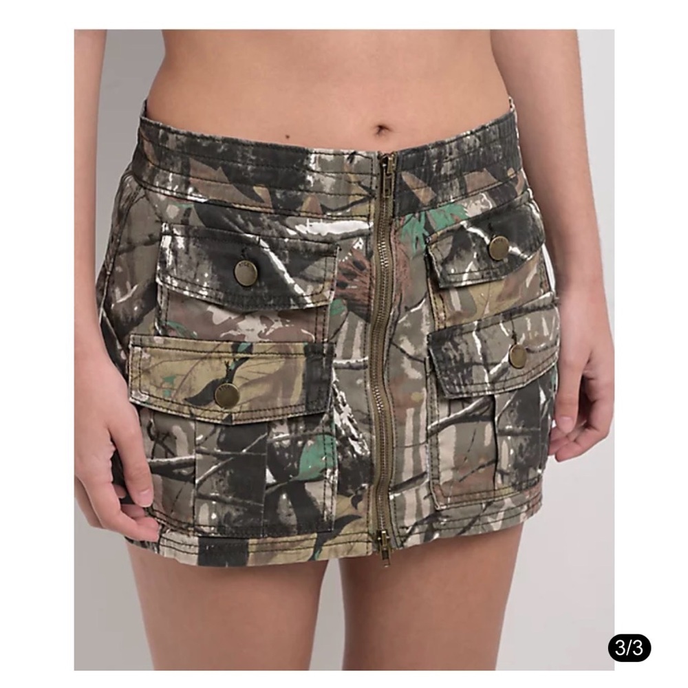 PTCL Camo Cargo Mini Skirt